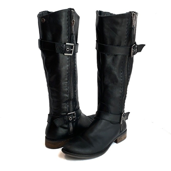 Steve Madden Shoes - Steve Madden Sonnya Black Leather Boots Size 8.5